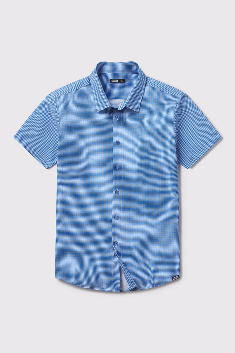 Motive Pattern Short Sleeve Dress Shirt - Image 3