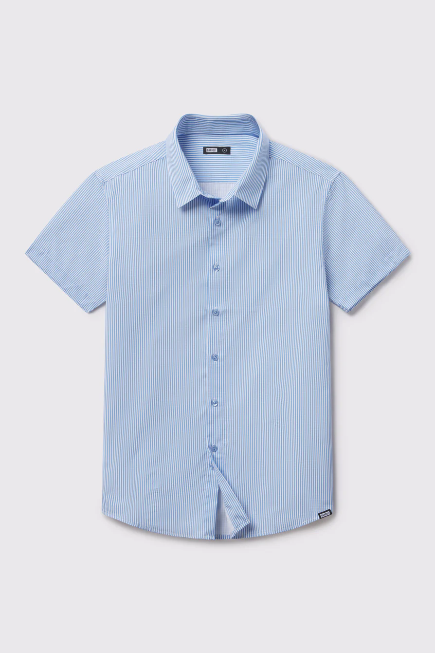 Motive Pattern Short Sleeve Dress Shirt - Image 5